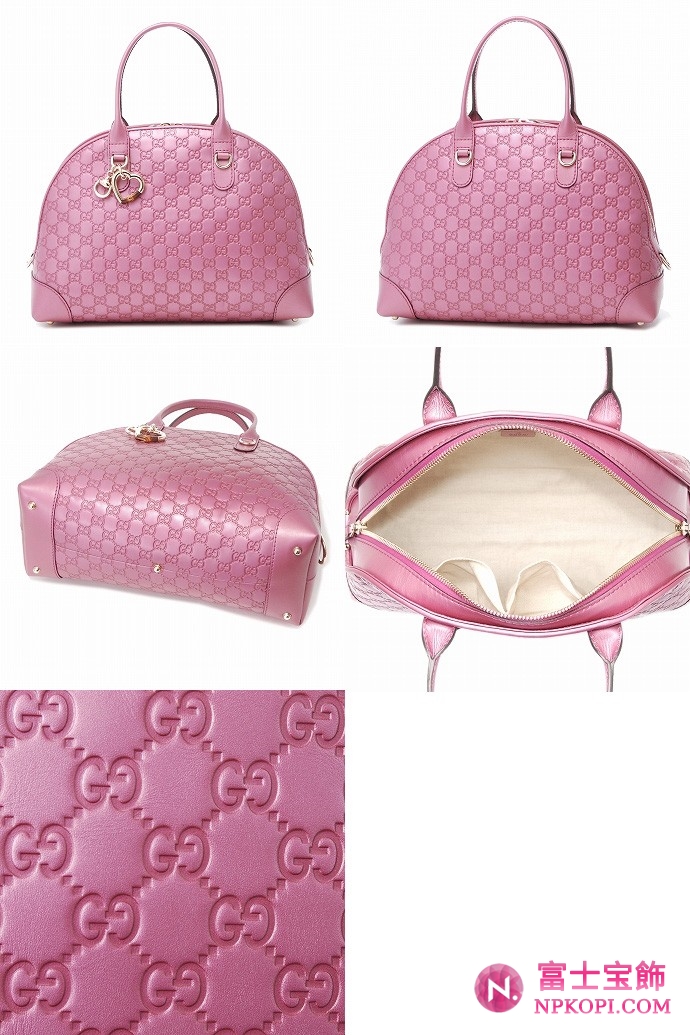 GUCCI/グッチ 2012年春夏新作HEART BITチャーム付きバンブーディテールハンドバッグ 269954 AHB1G 5517 